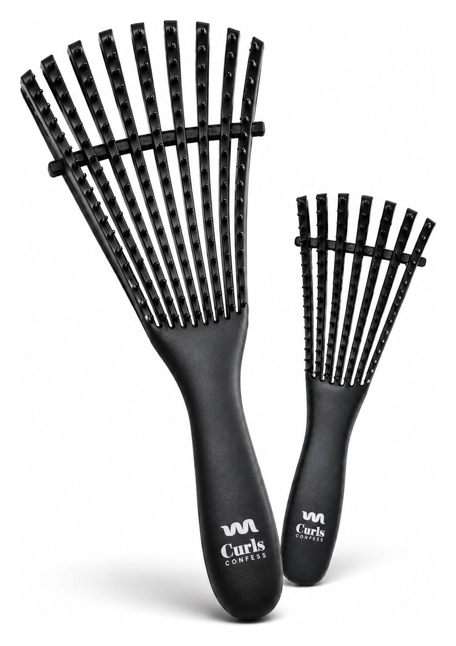 Cepillo Flex y Mini de Curls Confess, cabezal flexible
